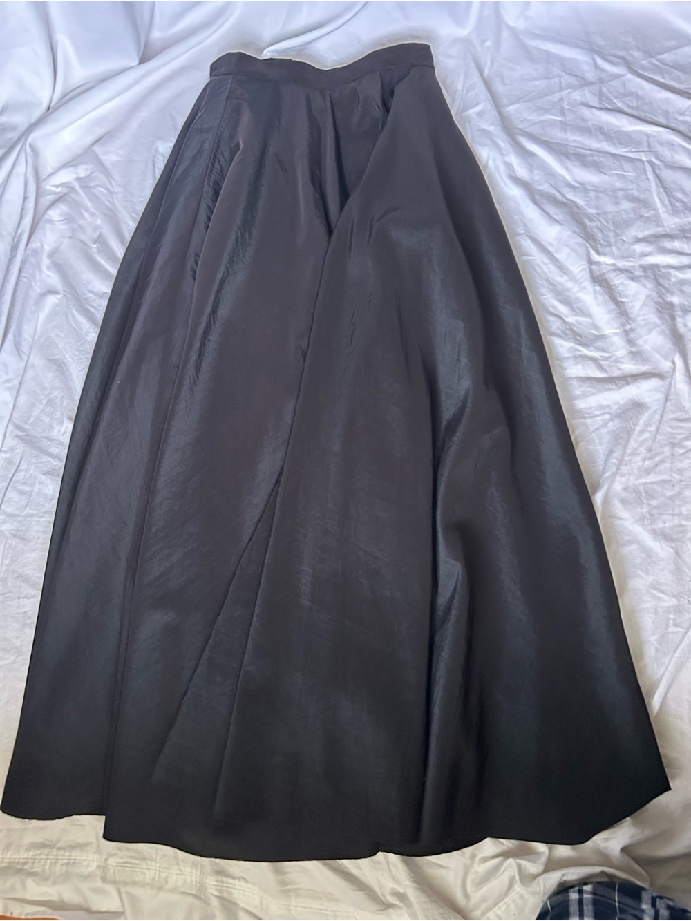 Classic Black A-Line Maxi Skirt